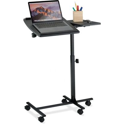 Relaxdays Laptop-Tisch - Höhenverstellbar, Rollen, Kippbare Oberfläche - PC-Schreibtisch Relaxdays Laptop-Tisch - Höhenverstellbar, Rollen, Kippbare Oberfläche - PC-Schreibtisch