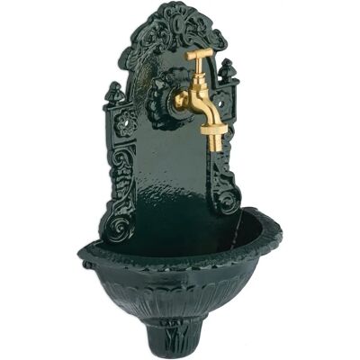 Relaxdays Fontana da Parete Vintage Verde/Oro - Elemento Decorativo Relaxdays Fontana da Parete Vintage Verde/Oro - Elemento Decorativo