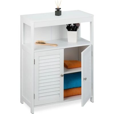 Relaxdays Bathroom Cabinet - 80x60x29cm, MDF, White, Adjustable Shelf Relaxdays Bathroom Cabinet - 80x60x29cm, MDF, White, Adjustable Shelf