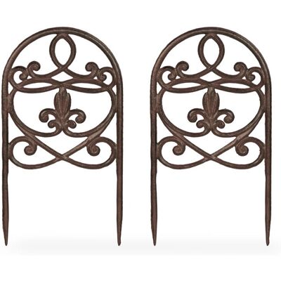 Relaxdays - GardenBorders - 6 Panels - Iron - Valla de jardín Relaxdays - GardenBorders - 6 Panels - Iron - Valla de jardín