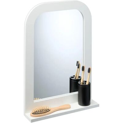 Specchio da bagno bianco con mensola - Bagno, corridoio, ingresso Specchio da bagno bianco con mensola - Bagno, corridoio, ingresso