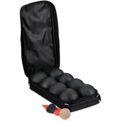 Relaxdays - Steel Petanque Set - 8 Balls, Measurement Rope, Transport Bag Relaxdays - Steel Petanque Set - 8 Balls, Measurement Rope, Transport Bag
