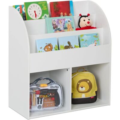 Estantería infantil Relaxdays, 78,5x72x33,5 cm, 5 estantes, blanca Estantería infantil Relaxdays, 78,5x72x33,5 cm, 5 estantes, blanca