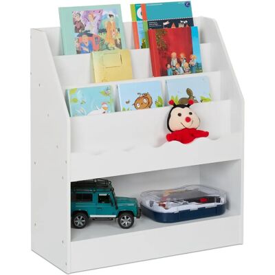 Relaxdays Kinderbuchregal - Weiß, 80x70x30cm, 5 Regale Relaxdays Kinderbuchregal - Weiß, 80x70x30cm, 5 Regale