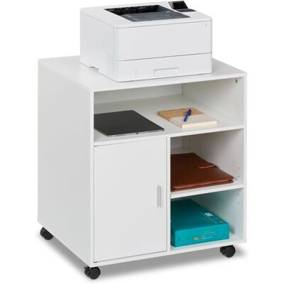 Relaxdays - Mesa Impresora con 5 Cajones y Puerta Relaxdays - Mesa Impresora con 5 Cajones y Puerta