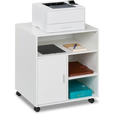 Relaxdays - Mesa Impresora con 5 Cajones y Puerta Relaxdays - Mesa Impresora con 5 Cajones y Puerta