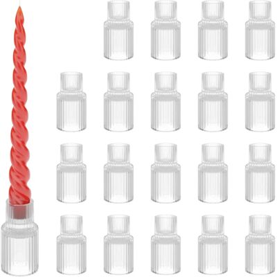 Relaxdays - Glass Candle Holders Set 20 - 7x4 cm - Transparent - Candle Holders Relaxdays - Glass Candle Holders Set 20 - 7x4 cm - Transparent - Candle Holders