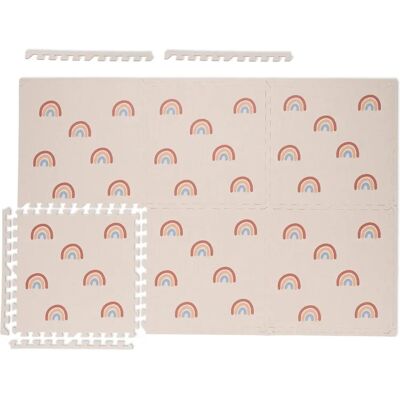 Relaxdays Rainbow Puzzle Mat Set of 6 - Baby Play Floor Cover Relaxdays Rainbow Puzzle Mat Set of 6 - Baby Play Floor Cover