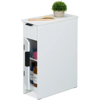Scaffale stretto Relaxdays con cassetto e porta Scaffale stretto Relaxdays con cassetto e porta