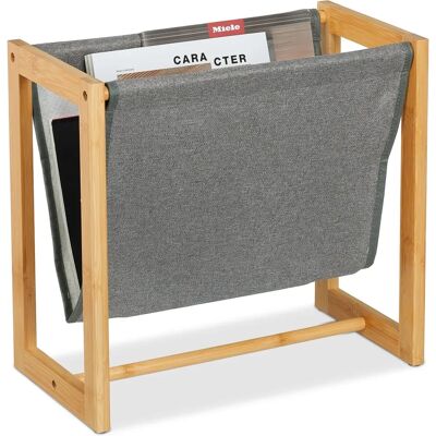 Relaxdays Zeitschriftenhalter - Moderner Bambus- und Stoffbehälter Relaxdays Zeitschriftenhalter - Moderner Bambus- und Stoffbehälter