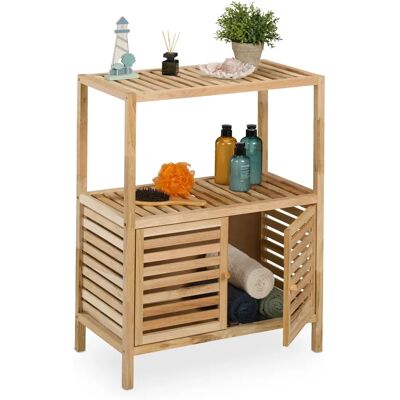 Relaxdays Mensola Bagno Noce - 86x67,5x35,5 cm Storage bagno Relaxdays Mensola Bagno Noce - 86x67,5x35,5 cm Storage bagno