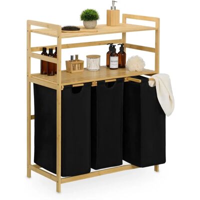 Relaxdays Cesto Ropa Sucia con Estantes - Almacenamiento de Ropa Relaxdays Cesto Ropa Sucia con Estantes - Almacenamiento de Ropa