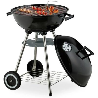 Relaxdays 10050867 Barbecue à charbon - Noir, Argent - Kettle Relaxdays 10050867 Barbecue à charbon - Noir, Argent - Kettle