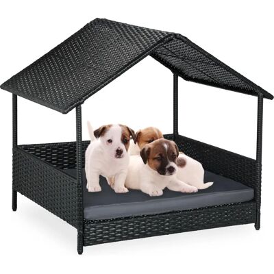 Relaxdays Erhöhte Hundeliege mit Dach - Klein/Mittel Relaxdays Erhöhte Hundeliege mit Dach - Klein/Mittel