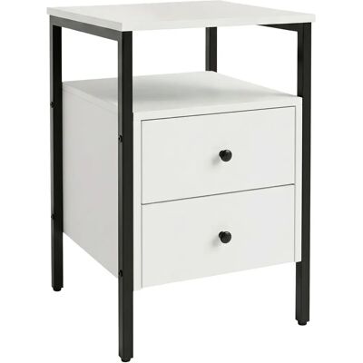 Relaxdays - 4052025824167 - Nightstand - 2 drawers - Black/White Relaxdays - 4052025824167 - Nightstand - 2 drawers - Black/White