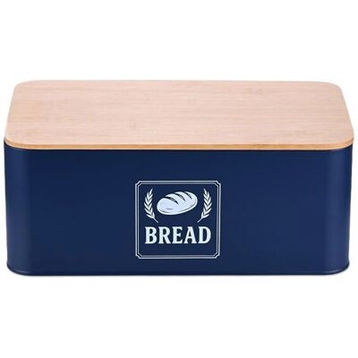 Relaxdays - 4052025856564 - Mörkblå - Bambu - Brödbox Relaxdays - 4052025856564 - Mörkblå - Bambu - Brödbox