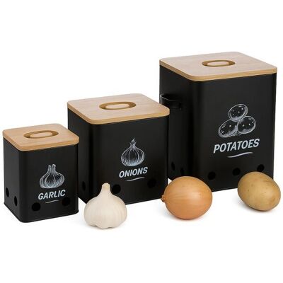 Relaxdays - POTATO_BOX - 3-set - Bambusch Probably not Relaxdays - POTATO_BOX - 3-set - Bambusch Probably not