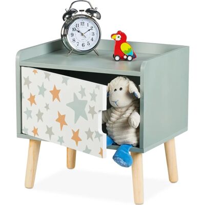 Relaxdays Kindernachtisch mit Tür - Bunt Relaxdays Kindernachtisch mit Tür - Bunt