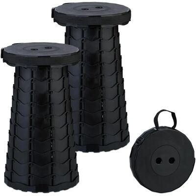 Relaxdays 2-in-1 Telescopic Stool - Adjustable, Lightweight - Camping Relaxdays 2-in-1 Telescopic Stool - Adjustable, Lightweight - Camping