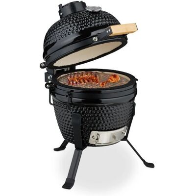 Relaxdays Kamado Noir Barbecue Extérieur - Grill, Fumoir, Cuisson - Publicité Relaxdays Kamado Noir Barbecue Extérieur - Grill, Fumoir, Cuisson - Publicité
