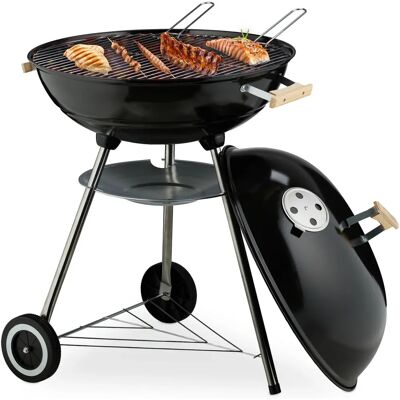 Relaxdays - Barbecue Charcoal 54cm - Outdoor Grill with Wheels Relaxdays - Barbecue Charcoal 54cm - Outdoor Grill with Wheels