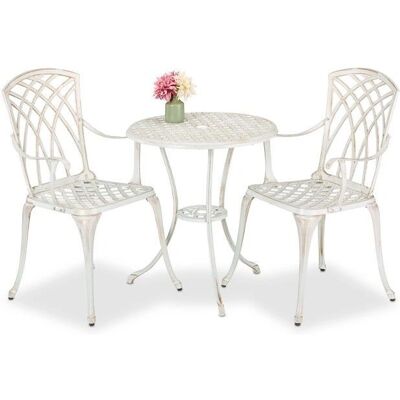 Relaxdays Vintage Garden Furniture Set - Cast Aluminum - Small Balcony Relaxdays Vintage Garden Furniture Set - Cast Aluminum - Small Balcony