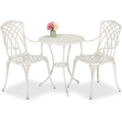 Relaxdays Vintage Garden Furniture Set - Cast Aluminum - Small Balcony Relaxdays Vintage Garden Furniture Set - Cast Aluminum - Small Balcony