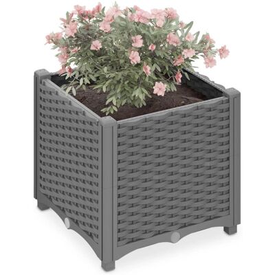 Relaxdays Stedelijk Tuin Rattan Effect Plantbak - Tuin, Balkon, Terras Relaxdays Stedelijk Tuin Rattan Effect Plantbak - Tuin, Balkon, Terras