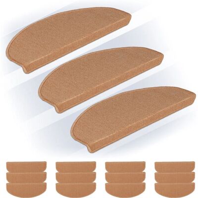 Relaxdays - Set 15 - 65x24 cm - Beige - Treppenteppiche Relaxdays - Set 15 - 65x24 cm - Beige - Treppenteppiche