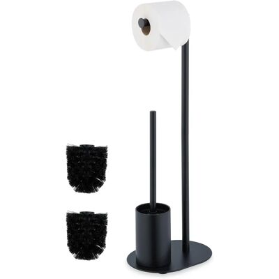 RELAXDAYS Black Bathroom Toilet Set - Bathroom Accessory Set RELAXDAYS Black Bathroom Toilet Set - Bathroom Accessory Set