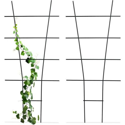 Relaxdays Plant Climbing Support Set 2 Black 79x35 cm Relaxdays Plant Climbing Support Set 2 Black 79x35 cm