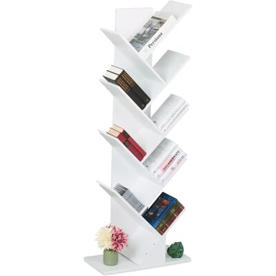Estantería Libros Relaxdays - 9 Niveles, Diseño Árbol, Abierta, Soporte de Pared Estantería Libros Relaxdays - 9 Niveles, Diseño Árbol, Abierta, Soporte de Pared