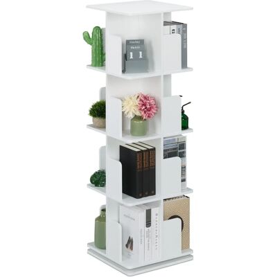 Relaxdays Witte Draai Boekenkast - 3 Planken, 125,5x39x39 cm Relaxdays Witte Draai Boekenkast - 3 Planken, 125,5x39x39 cm