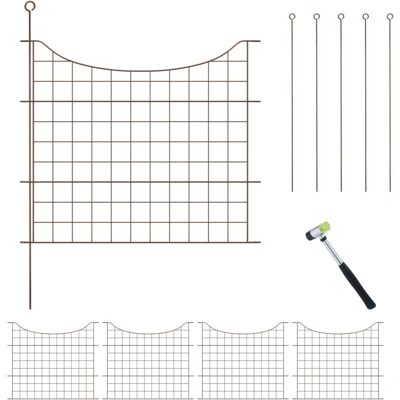 Relaxdays Garden Pond Fence, 5 Panels, Metal Garden Gate, 65x75cm - Garden Fence Relaxdays Garden Pond Fence, 5 Panels, Metal Garden Gate, 65x75cm - Garden Fence