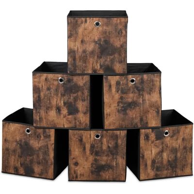 Relaxdays Aufbewahrungsboxen - 6er Set, Faltbar, 30x30x30cm Relaxdays Aufbewahrungsboxen - 6er Set, Faltbar, 30x30x30cm