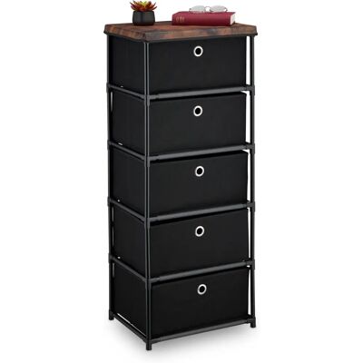 Relaxdays Storage Furniture - 105 x 43 x 33 cm - Black/Brown Relaxdays Storage Furniture - 105 x 43 x 33 cm - Black/Brown