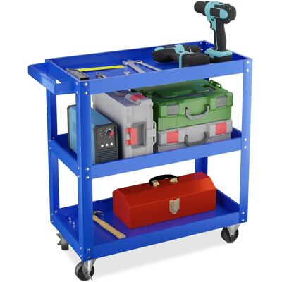 Relaxdays - 3-półki - Niebieski - Tool Cart Relaxdays - 3-półki - Niebieski - Tool Cart