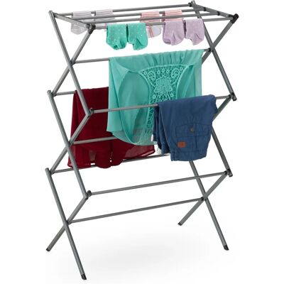 Relaxdays Clothes Drying Rack - Foldable, Silver Relaxdays Clothes Drying Rack - Foldable, Silver