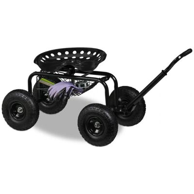 Relaxdays - Wheeled storage seat - Black - Gartenstuhl Relaxdays - Wheeled storage seat - Black - Gartenstuhl