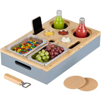 Relaxdays - 10049883_111 - Grau - Bettserviertray Relaxdays - 10049883_111 - Grau - Bettserviertray