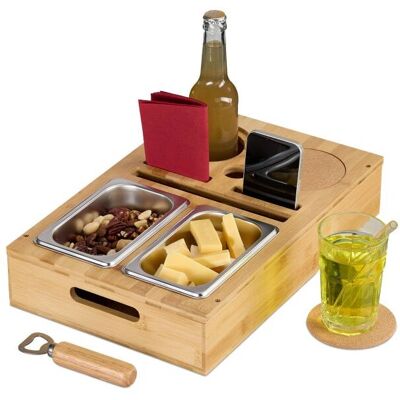 Relaxdays 4052025874179 - Bamboo - Naturale - Vassoio da servizio Relaxdays 4052025874179 - Bamboo - Naturale - Vassoio da servizio