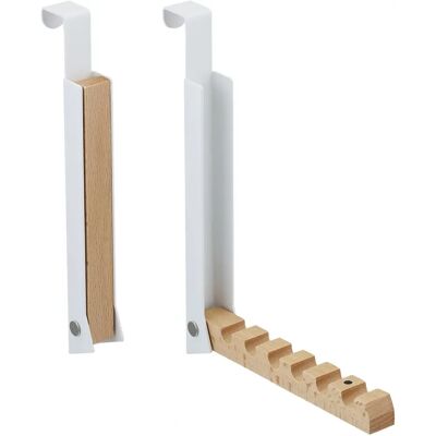Relaxdays White Door Hanger with 6 Hooks - Space Saving & Foldable Relaxdays White Door Hanger with 6 Hooks - Space Saving & Foldable