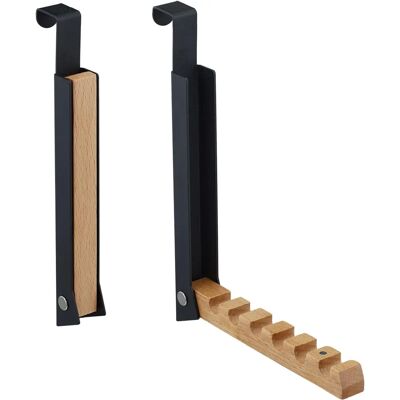 RELAXDAYS Porte-manteaux 2 pcs - Gain de place, Métal & Bois RELAXDAYS Porte-manteaux 2 pcs - Gain de place, Métal & Bois