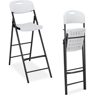 Relaxdays 2 Opvouwbare Keukenbarstoelen - Barkrukken Relaxdays 2 Opvouwbare Keukenbarstoelen - Barkrukken