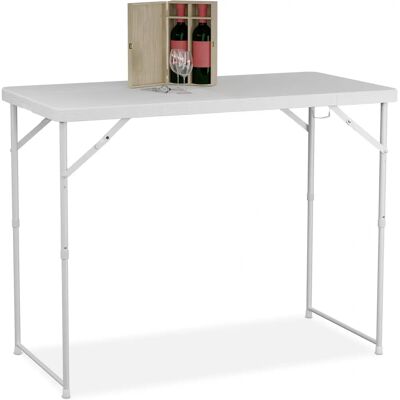 Relaxdays Gartentisch - Klappbar, Höhenverstellbar, Für 6 Personen Relaxdays Gartentisch - Klappbar, Höhenverstellbar, Für 6 Personen