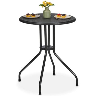 Relaxdays Gartentisch - Runder Rattan-Effekt - 73x60cm - Outdoor-Möbel Relaxdays Gartentisch - Runder Rattan-Effekt - 73x60cm - Outdoor-Möbel