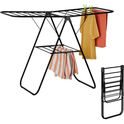 Relaxdays Stendibiancheria Pieghevole - 2 Ali, 2 Livelli, Risparmio Spazio Relaxdays Stendibiancheria Pieghevole - 2 Ali, 2 Livelli, Risparmio Spazio