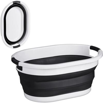 Relaxdays Faltbarer Wäschekorb - 36L, Handgriffe - Platzsparend Relaxdays Faltbarer Wäschekorb - 36L, Handgriffe - Platzsparend