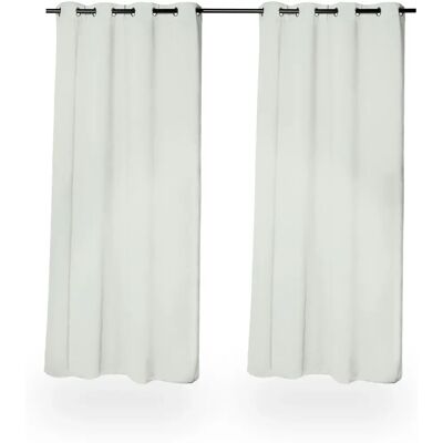 Relaxdays 245x135cm Gray Blackout Curtains Set - Interior Room Darkening Relaxdays 245x135cm Gray Blackout Curtains Set - Interior Room Darkening