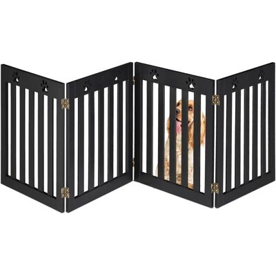 Relaxdays Huisdier Veiligheidshek - 60 x 204 cm, Opvouwbaar, Zwart Relaxdays Huisdier Veiligheidshek - 60 x 204 cm, Opvouwbaar, Zwart